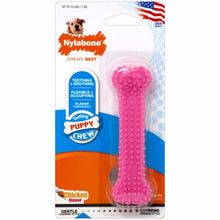 Load image into Gallery viewer, NYLABONE TEETHING PUPPY DENTAL CHEW CHICKEN FLAVOR BONE TOY