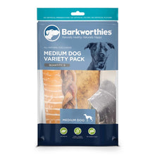 Load image into Gallery viewer, Barkworthies- Medium Breed DogChew Variety Pack (5 chews)