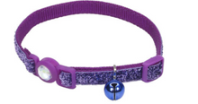 Load image into Gallery viewer, SafeCat Jewel Buckle Adj Collar w/Glitter 12"