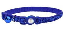 Load image into Gallery viewer, SafeCat Jewel Buckle Adj Collar w/Glitter 12"