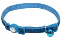 Load image into Gallery viewer, SafeCat Jewel Buckle Adj Collar w/Glitter 12"