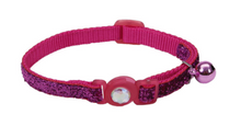 Load image into Gallery viewer, SafeCat Jewel Buckle Adj Collar w/Glitter 12"