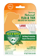Load image into Gallery viewer, TropiClean Natural Flea & Tick Spot On Treatment for dogs