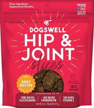 Load image into Gallery viewer, DOGSWELL Hip & Joint Slices Functional Dog Treats, Beef 8 oz. Bag