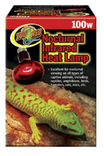 Load image into Gallery viewer, Zoo Med Nocturnal Infrared Reptile Heat Lamp, 100-Watt