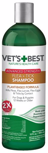 VETS BEST 12 OZ. ADVANCED STRENGTH NATURAL FLEA TICK SHAMPOO