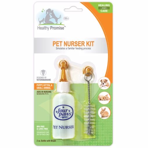 Healthy Promise 2 Oz Nurser Bottle Kit with Brush - for Kittens and Small Animals