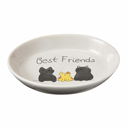 Best Friends Cat Ceramic Dish