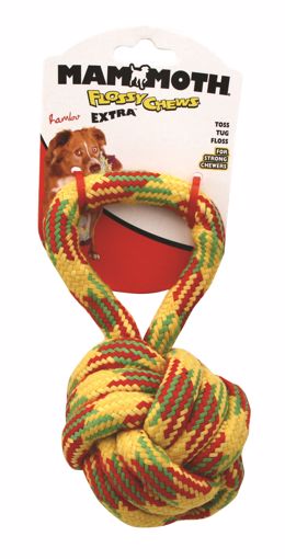 Mammoth Flossy Chew Medium Monkey Fist Ball W/ Handle Dog Toy