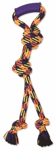 Mammoth Flossy Chew Large Twin Tug With Handle Dog Toy