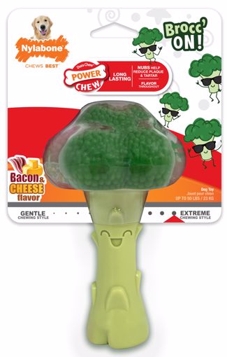 Nylabone Power Chew Broccoli Flavored W/ Cheesy Bacon Giant Dog Toy