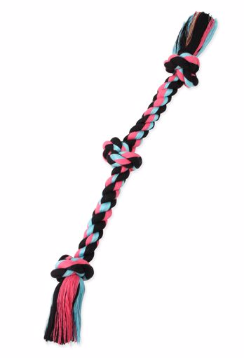 Mammoth Medium Color 3 Knot Tug Dog Toy