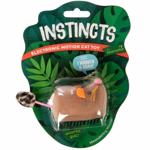 INSTINCTS MEANDERING MOUSE MOTION BATTERY POWERED PLUSH CAT TOY