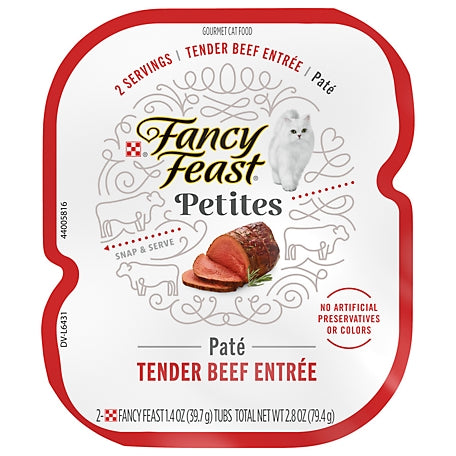 Fancy Feast Petites Beef Pate Wet Cat Food, 2.8 oz. Can