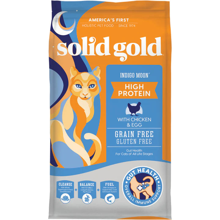SOLID GOLD GRAIN-FREE CHICKEN & EGG INDIGO MOON DRY CAT FOOD, 6 LB