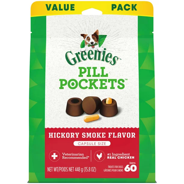 Greenies Pill Pocket Hickory Smoke Flavor Capsule - 60 count