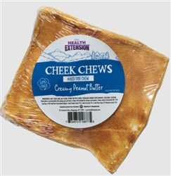 Health Extension Natural Cheek Chew Hard Dog Chew, Creamy Peanut Butter