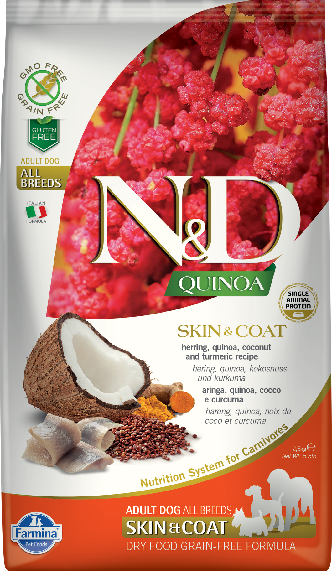 Farmina N&D Quinoa - Skin & Coat - Herring Dry Dog Food
