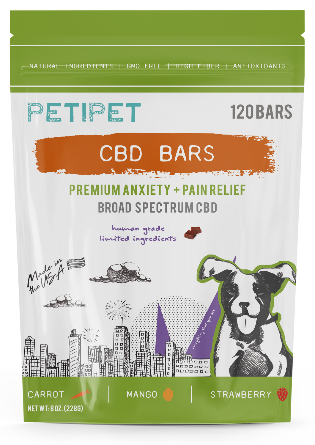 PetiPet CBD Anxiety & Pain Relief Bars