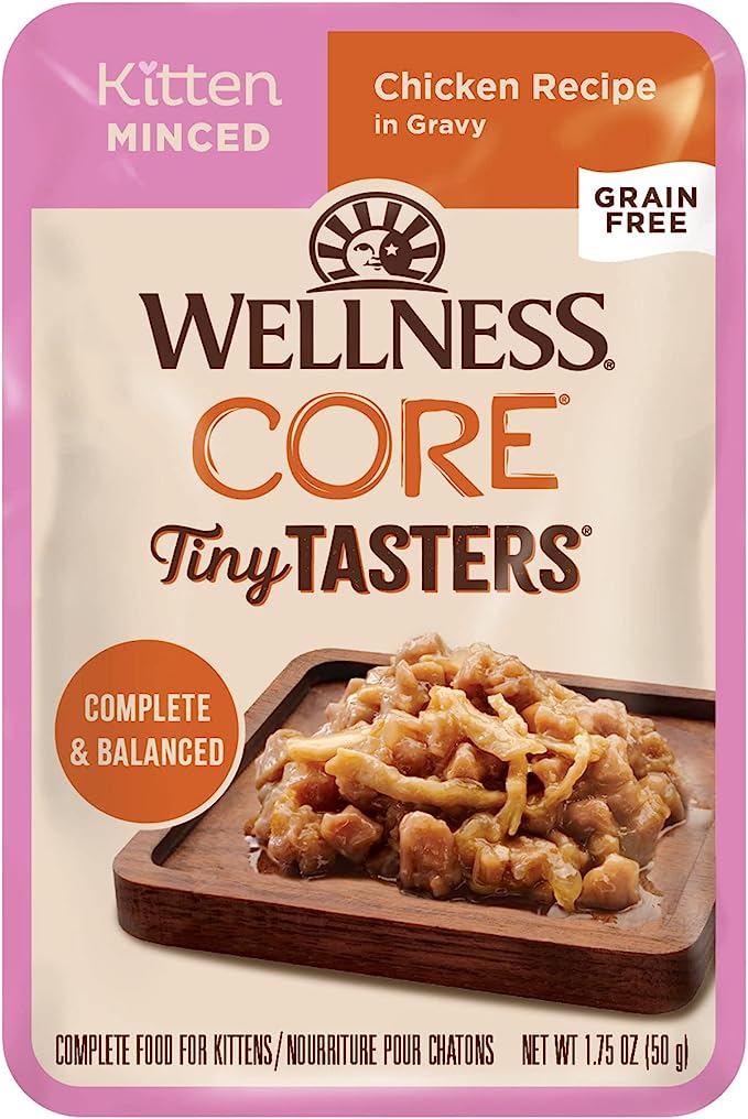 Wellness CORE Minced Chicken in Gravy Tiny Tasters Wet Kitten Food