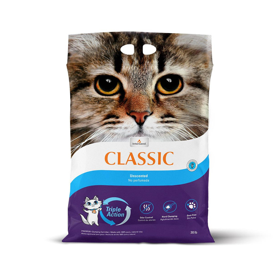 Intersand America Classic Unscented Clumping Cat Litter 30 lb