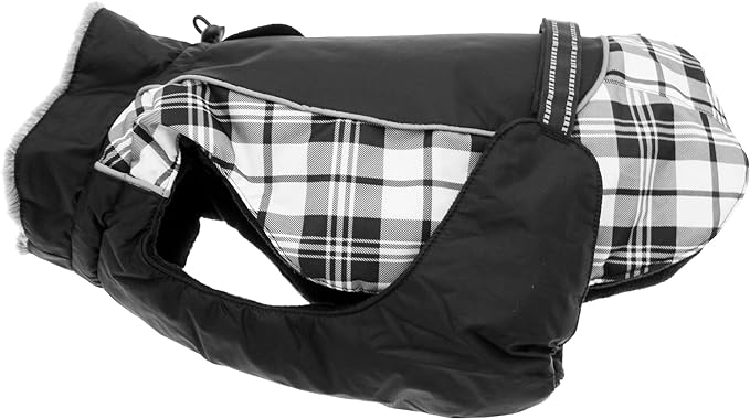Alpine All-Weather Dog Coat- Black & White