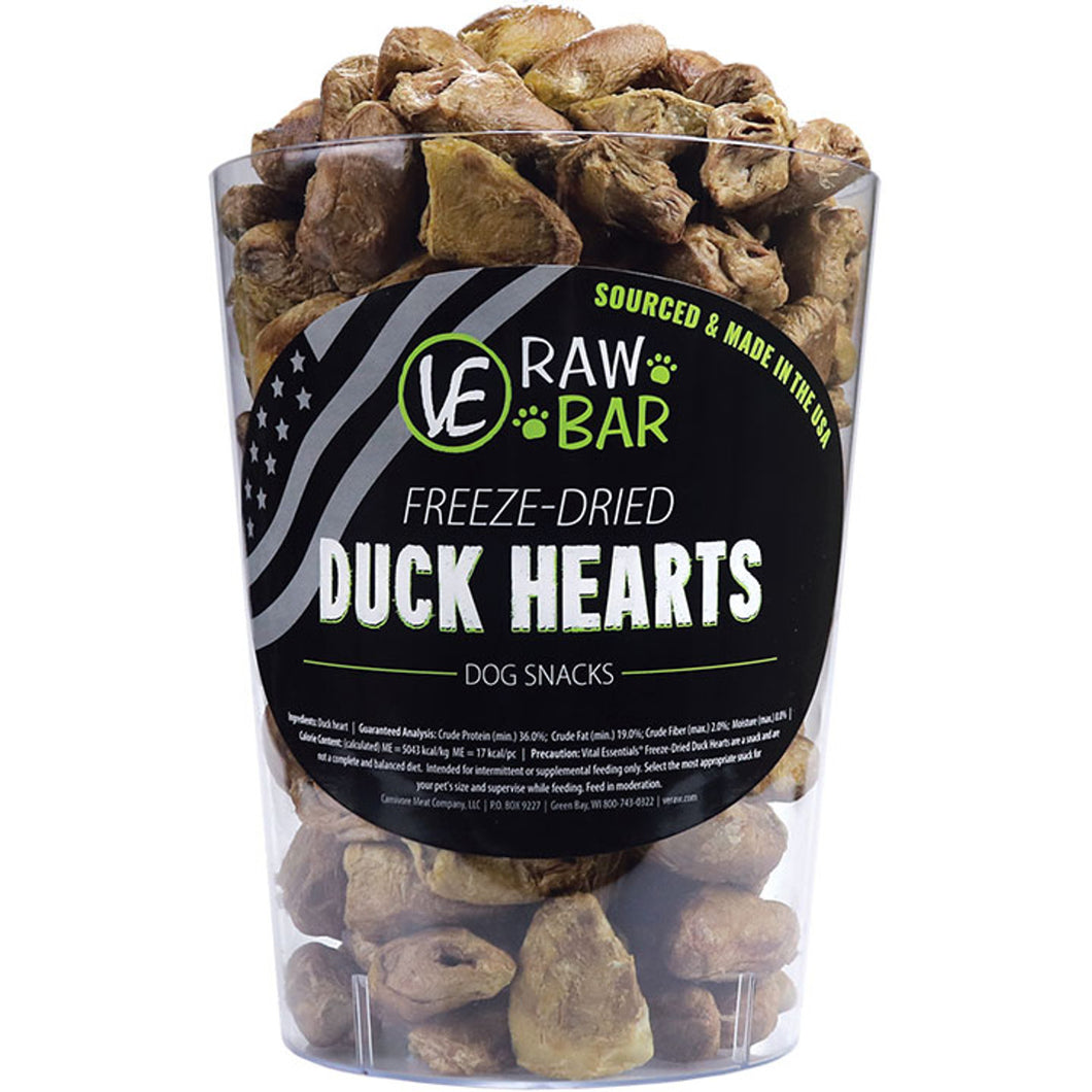 Vital Essentials Freeze Dried Duck Hearts 150 CT.