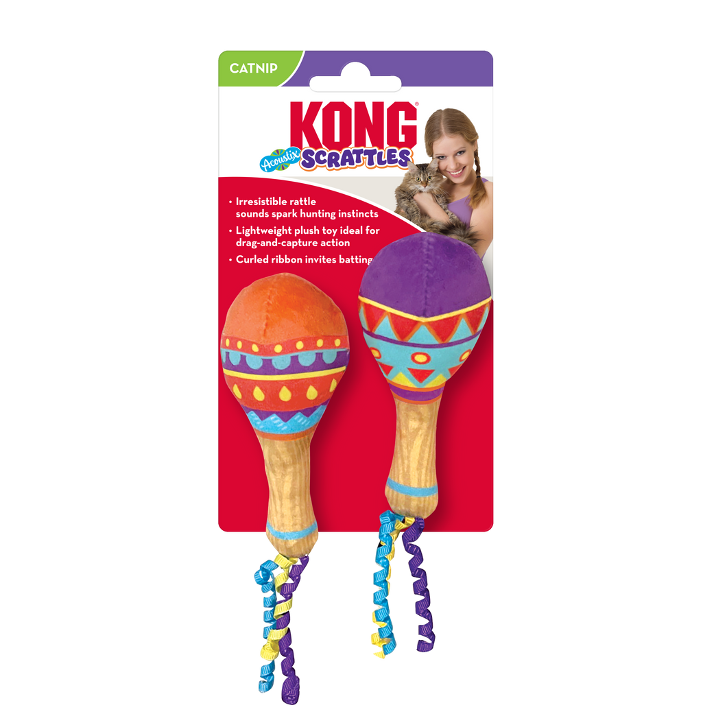 Kong Scrattles Acoustix Cat Toy 2 pack