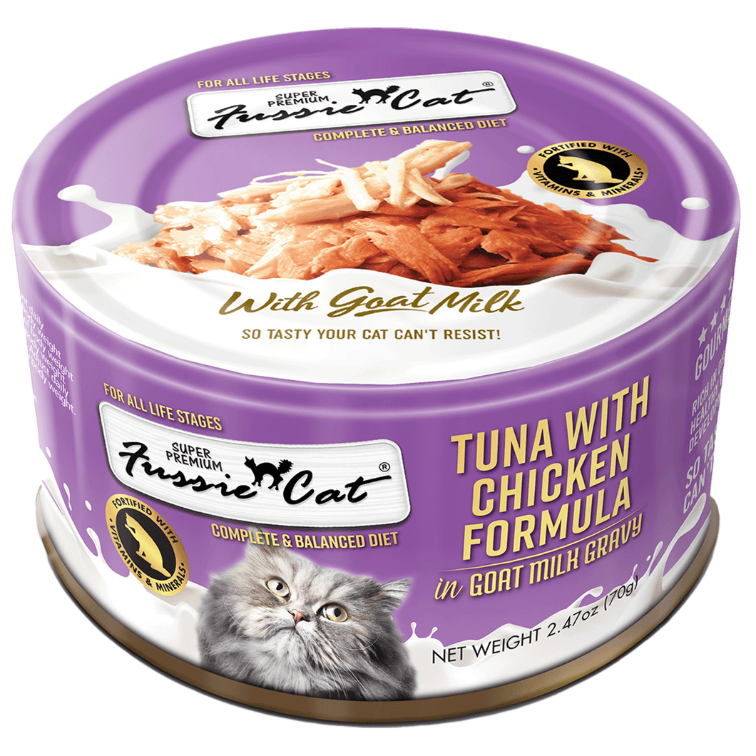 Fussie Cat Super Premium Goat's Milk Gravy Wet Cat Food, 2.47 oz
