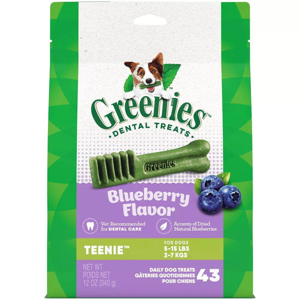 Greenies Blueberry Teenie Dental Dog Treats - 43ct