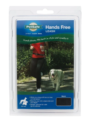 PetSafe Nylon Hands-Free Running Dog Leash, Black