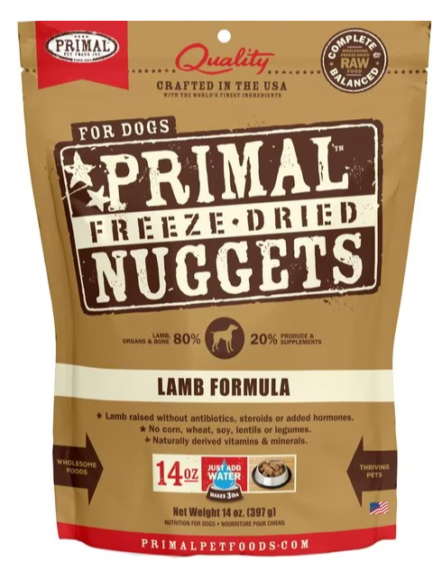 Primal Freeze Dried Dog Nuggets - Lamb