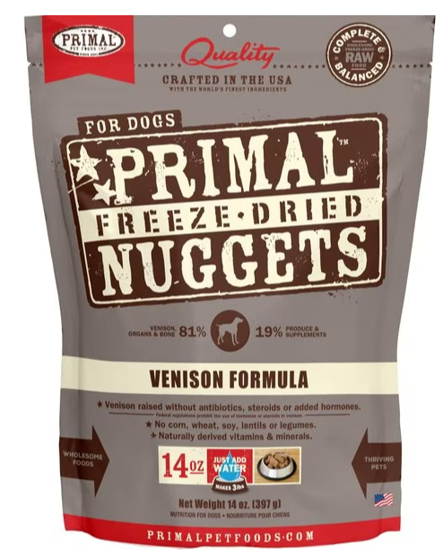 Primal Freeze Dried Dog Nuggets - Venison