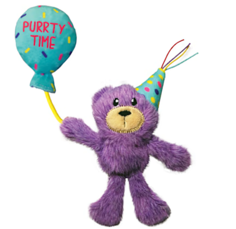 KONG Cat Occasions Birthday Teddy Cat Toys
