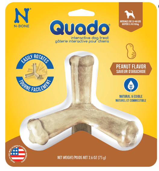 N-Bone® Quado® Interactive Bone Peanut Flavor 13-40 lbs