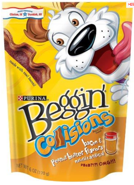 Beggin Strips Collisions Bacon/Peanut Butter