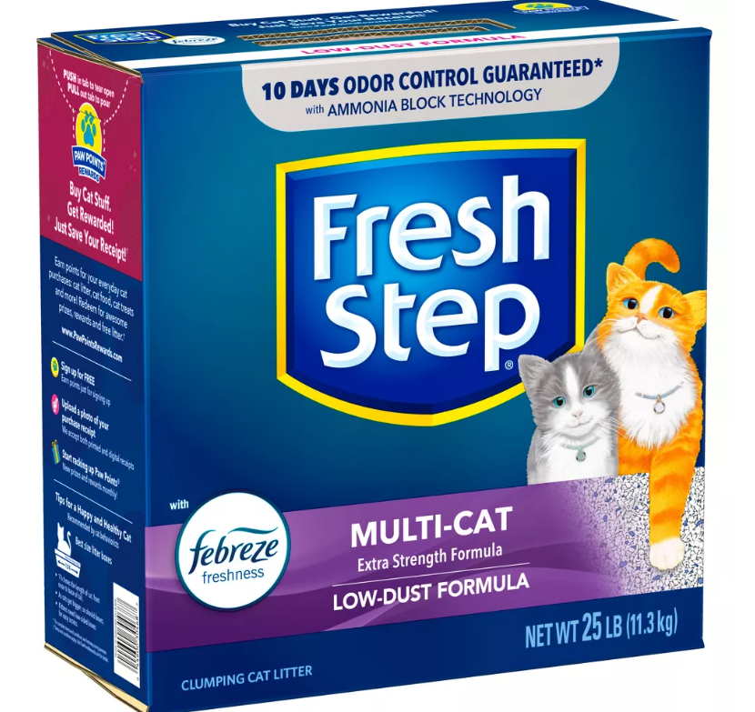 Fresh Step Multi-Cat Scented Litter with the Power of Febreze Clumping Cat Litter