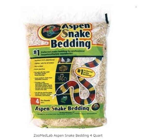ZooMedLab Aspen Snake Bedding 4 Quart