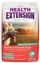 Load image into Gallery viewer, HEALTH EXTENSION GRAIN FREE ~ BUFFALO &amp; WHITEFISH DRY DOG FOOD
