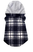 Load image into Gallery viewer, Weekender Dog Sweatshirt Hoodie - Black &amp; White Plaid
