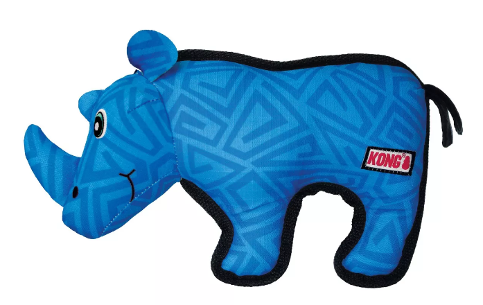 KONG Ripstop Rhino Dog Toy - Blue