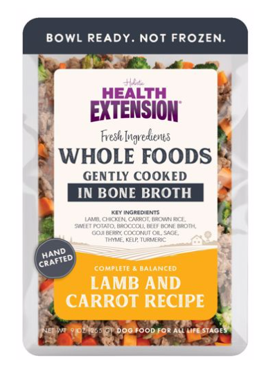 Health Extension 9 OZ. POUCHES GENTLY COOKED LAMB/CARROT RECIPE FOR DOGS