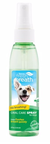 Tropiclean 4 OZ. FRESH BREATH ORAL CARE SPRAY FOR PETS