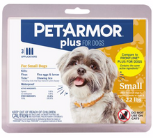 Load image into Gallery viewer, 3 CT. PET ARMOR PLUS FLEA &amp; TICK TOPICAL DOG
