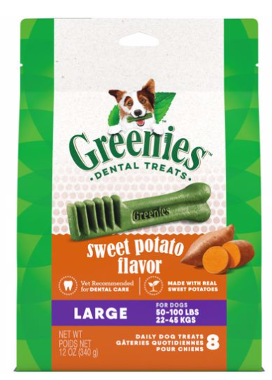 12 OZ. LARGE GREENIES DENTAL BONE - SWEET POTATO