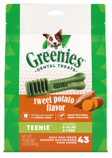 12 OZ. TEENIE GREENIES DENTAL BONE - SWEET POTATO