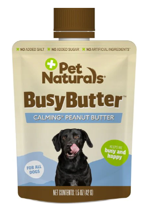 Pet Naturals Busybutter Calming Peanut Butter Stress & Anxiety Support Dog Supplement, 1.5-oz