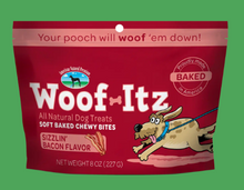 Load image into Gallery viewer, American Natural Premium Woof Itz Sizzlin Bacon Dog Treats 8 oz
