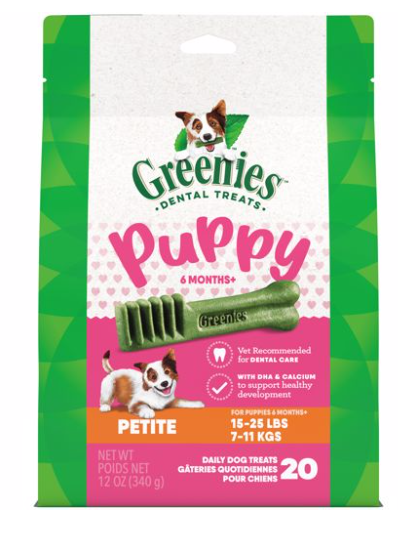 12 OZ. PUPPY PETITE GREENIES TREAT-PAK