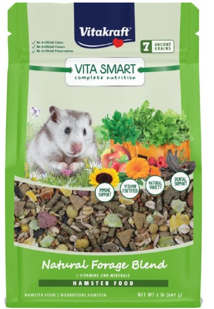 Sunseed Vitakraft Vita Smart Complete Nutrition Natural Foraging Blend Hamster Food 2lb